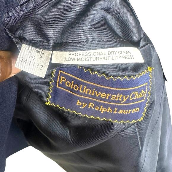 Polo University Club By Ralph Lauren Men’s Virgin Wool Blazer Size 42 Navy Blue - Picture 14 of 15